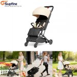 Supfine poussette canne pliable poussette b�b� l�g�re et compacte 0 - 3 ans 0 - 15 kg pliage automatique ...