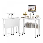 Supfine table dappoint � roulettes 71�58�75cm bureau pliant avec rangement bureaux d? ordinateur pour ...