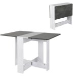 Supfine table � manger pliante table de cuisine extensible 2 � 4 personnes avec 2 abattants design moderne ...