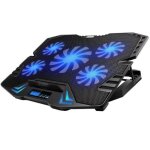 Support - base de refroidissement pour ordinateur portable ewent ew1259 - 5 ventilateurs - hub 2 ports ...