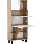 Support de bureau pliable homi domestique ordinateur pliant chne bordeaux / blanc brillant