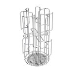 Support de capsule de caf� rotatif � 360� - akozon - gris - compatible tassimo - 64 dosettes