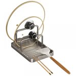 Support pour couvercle casseroleplanche � d�couper avec repose - cuill�re antid�rapant pour plaque de ...