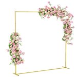 Support darche de fond - arche de floraux - outsunny - 2 m - pour mariage f�te danniversaire f�te pr�natale ...