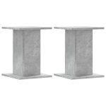 Supports denceintes ashata - gris b�ton - bois ding�nierie - 2 pcs - capacit� de charge 60 kg
