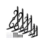 Supports d�tag�re muraux - lot 2 supports fonte l 10�15�25 cm - noir mat - charge 70 kg - kit 14 pcs