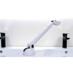 Support douchette - extensible - rglable - acrylique - blanc