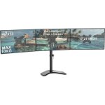 Support �cran triple r�glable - syssen - pour moniteurs jusqu� 27 pouces - bras r�glable - capacit� 10 ...