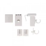 Supports de fixation pour tringle  rideau - noname - rglables - sans perage - lot de 2 - blanc