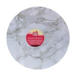 Support gteau carton rond 30cm gris marbr