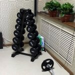 Support dhalt�res en acier bul - rack de rangement pour halt�res - 54 * 41 * 106 cm