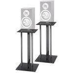 Support de haut - parleur - hama - lot de 2 - 64 cm de hauteur - capacit 30 kg - design moderne