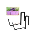Support de jardini�re - fy - r�glable - m�tal - 15 - 32 cm - noir