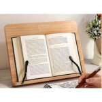 Support de lecture portable - [marque] - lutrin de lecture en bambou - taille 28x20cm - matires bambou ...