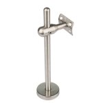 Support main courante escalier inox r�glable 200mm courb� pour bois rond / inox / alu .