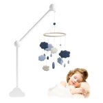Support mobile bois lit b�b� r�glable table � langer chambre enfant crochet amovible
