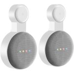 Support mural � 2 prises pour enceinte google nestmini assistant vocal domestique cache - c�bles blanc ...