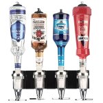 Support mural pour bouteilles - non spcifi - 4 bouteilles - doseur 4 cl - dimensions 365x380x145 mm ...