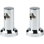 Support mural pour barre murale de douche - chrom� - abs - vis de fixation incluses