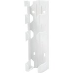 Support mural - chacon - pr�t � poser - 3 prises - plastique - blanc
