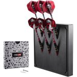 Support mural pour fl�chettes - estampille - pr�sentoir de 6 fl�chettes - acier / pointe souple