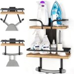 Support mural pour planche � repasser - estampille - 2 niveaux - crochets amovibles - r�glable - 5019 ...