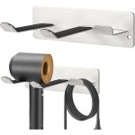 Support mural pour s�che - cheveux - xvx - universel - acier inoxydable 304 - sans per�age - 13x9x5 cm ...