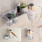 Support mural spirale sèche cheveux séchoir porte stand panier + peigne cup Support mural spirale sèche cheveux séchoir porte stand panier + peigne cup