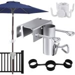 Support de parasol pour balcon pied de parasol balcon rglable  25 - 38 mm fixation parasol balustrade ...