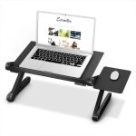 Support pc table ordinateur tablette lit pliable laptop portable 360 ° réglable aluminium noir Support pc table ordinateur tablette lit pliable laptop portable 360 ° réglable aluminium noir