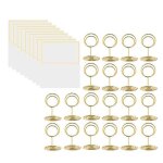 Porte - �tiquette - non sp�cifi� - support marque place rond - 20 pcs - couleur or - m�tal