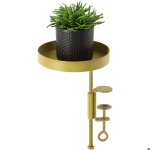 Support � plantes - esscherts garden - rond � fixer - hauteur r�glable - dor� - 20. 9 x 14 cm