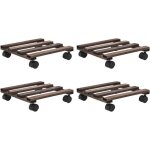 Support pour plante a roulette en bois support de pot de fleurs porte plantes de jardin 4 pcs 25 x 25 ... Support pour plante a roulette en bois support de pot de fleurs porte plantes de jardin 4 pcs 25 x 25 ...
