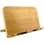Support pliable r�glable taille m pupitre de lecture avec 2 clips en bois pour porte livres cuisine recettes ...