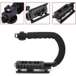 Support de poignée de stabilisateur vidéo en forme de c pour caméra slr dv - super grip - noir Support de poignée de stabilisateur vidéo en forme de c pour caméra slr dv - super grip - noir