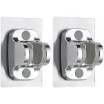 Support de pommeau de douche - adh�sif puissant - argent� - angle r�glable - lot de 2 - 12 cm