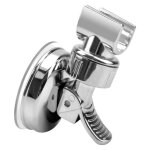 Support pommeau de douche - yulinland - ventouse 360 - rglable - chrom - argent