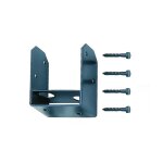 Support de poteau diam - jardipolys - trier  visser acier noir longueur 7 cm - pour poteau de 7 x 7 ...