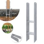 Supports de poteau en h - aufun - 91x600mm - acier galvanisé - lot de 4 - 4 trous de fixation Supports de poteau en h - aufun - 91x600mm - acier galvanisé - lot de 4 - 4 trous de fixation