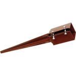 Support de poteau  planter - fixman - 721020 - acier galvanis - 185 cm - marron