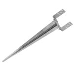 Support de poteau r�gul� 0 - 120 mm x 750 mm poteau de cl�ture en acier galvanis� pour poteaux carr�s ...