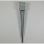 Support pour poteau - 9x9cm - acier galvanis� - 60 cm - couleur gris