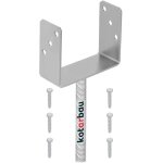 Support de poteau u kotarbau 151 mm - 161 mm acier ondul galvanis  chaud