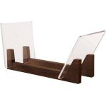 Support de rangement pour disques vinyles - extr�mit�s en acrylique - support de bureau en bois