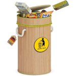 Support pour sacs poubelle en bambou - zokko - adel dream - 60l - bambou carbonis� - anti - moisissure ...