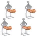Support � saucisses en acier inoxydable pour barbecue design original en forme humaine - ensemble de ...