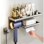 Support de sche - cheveuxporte sche cheveux mural avec porte - mouchoirs et range - cblesupport de ...