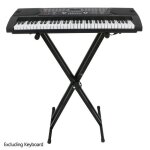 Support pour synthtiseur / clavier avec vis et sangles de fixation ?hauteur rglable - noir