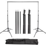 Support système de toile de fond - 3m x 2. 8m - trépied réglable 90cm à 280cm - aluminium - sac de transport ... Support système de toile de fond - 3m x 2. 8m - trépied réglable 90cm à 280cm - aluminium - sac de transport ...