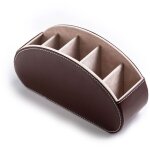 Support de t�l�commande en cuir synth�tique organiseur multifonction avec 5 compartiments bo�te de rangement ...